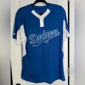 NWOT Majestic LA Dodgers Blue and White Jersey - Size M